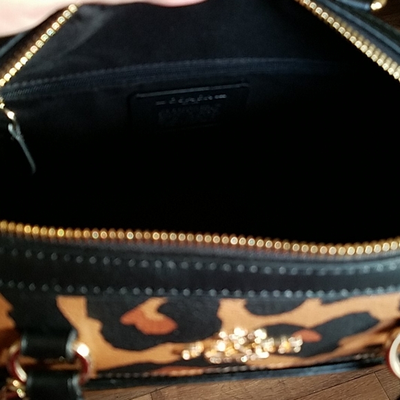 Coach Rowan Satchel Crossbody Leopard Print - Picture 7 of 8